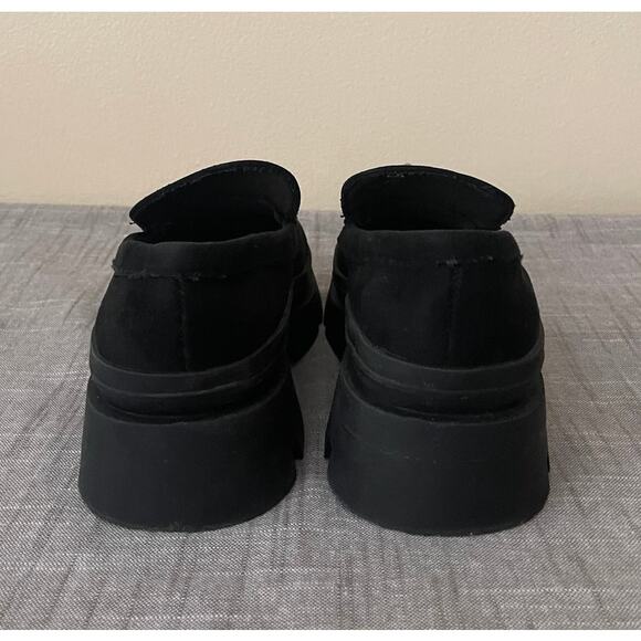 Steve Madden JLoosy Girls Size 1 Black Stars Studded Loafers - Picture 8 of 12